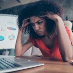 Frustrated business woman